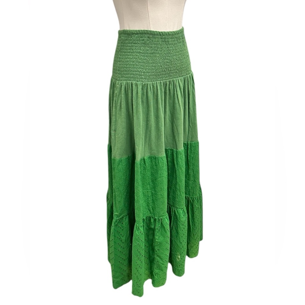 WHITE STUFF Green Maxi Skirt Convertible Dress Marissa Broderie Women Sz 6 $144 - Picture 7 of 13